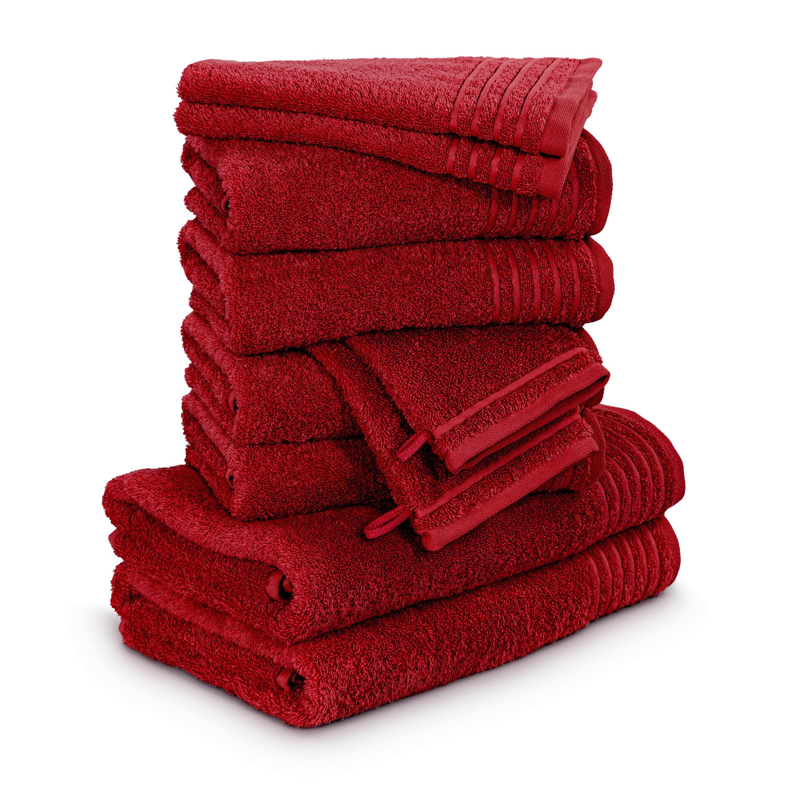 Frottierset Möve New Classic Handtuchset - Rot, Basics, Textil - Moeve