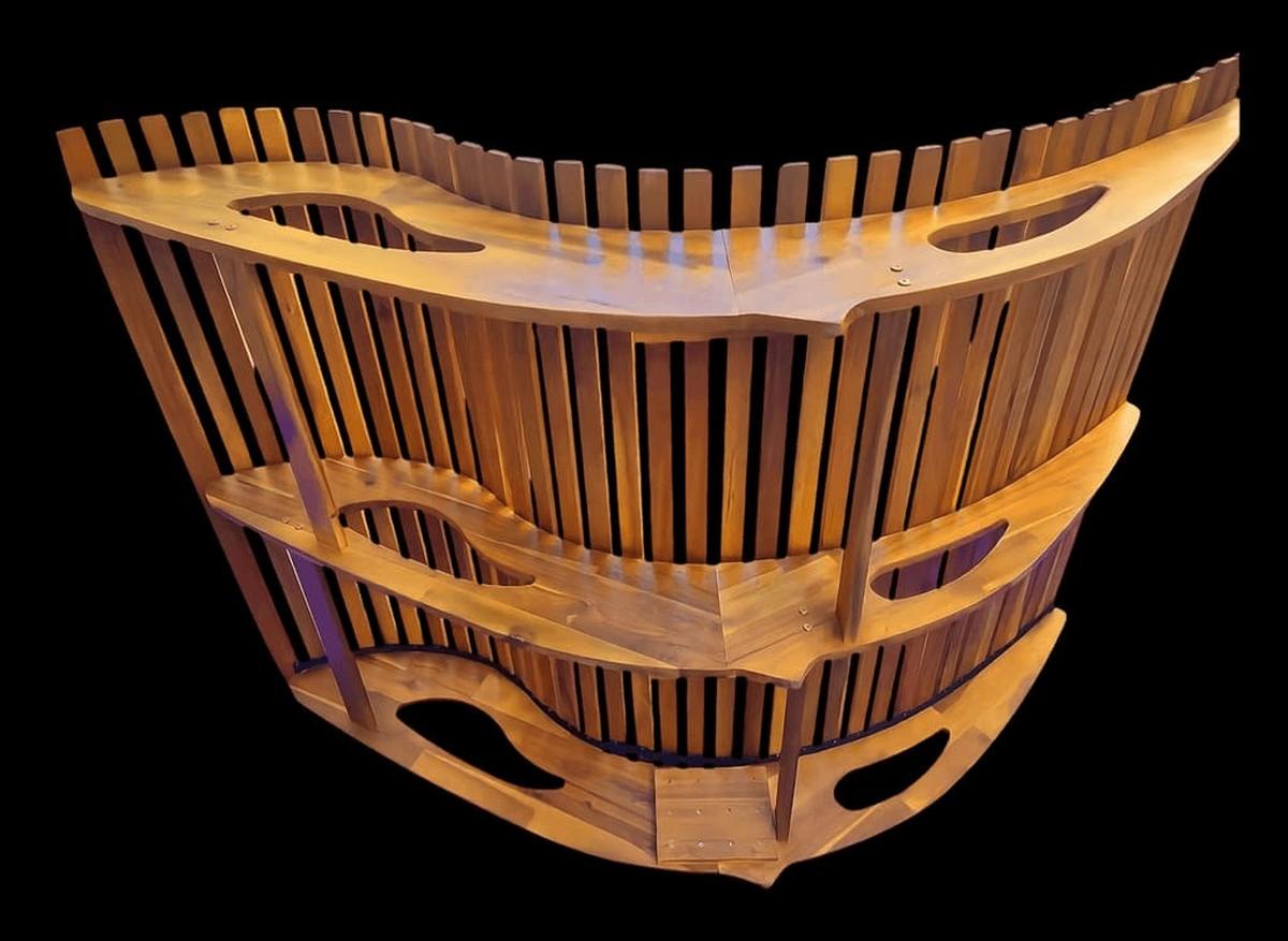 Schaukelliege Akazie Braun LxBxH: 156x120x72 cm - Akaziefarben, Basics, Holz (156/120/72cm)