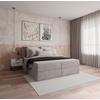 Boxspringová postel MALA 180x200 cm, šedá - šedá/černá, Moderní, dřevo/kompozitní dřevo (180/200cm) - Bessagi Home