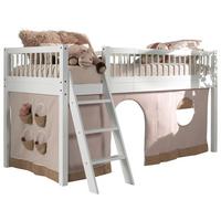Hochbett Forrest - Weiß/Naturfarben, MODERN, Holz (90/200cm) - MID.YOU