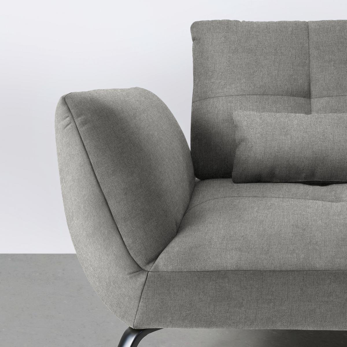 Rohová sedačka TRENDY, pravá, sivá - čierna/sivá, Modern, kov/kompozitné drevo (310/93/250cm) - Premium Living