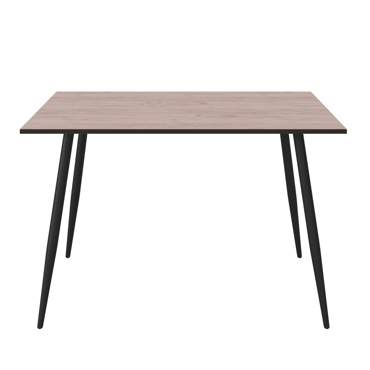Esstisch Tom 120x76x80 Cm Naturfarben/schwarz - Schwarz/Naturfarben, KONVENTIONELL, Holzwerkstoff/Metall (120/76/80cm)