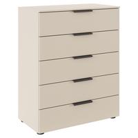 Kommode Flipp Champagner B: 80 cm - Champagner/Schwarz, MODERN, Holzwerkstoff (80/100/42cm) - Rauch Möbel