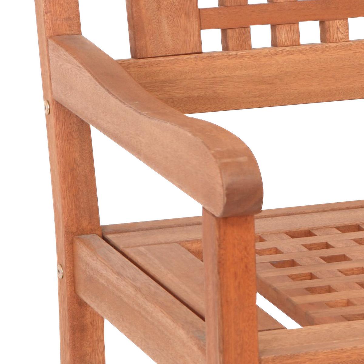 Gartenbank Echtholz 2-Sitzer Lima mit Rückenlehne - Naturfarben, Basics, Holz (108/90/58cm) - Gardenson
