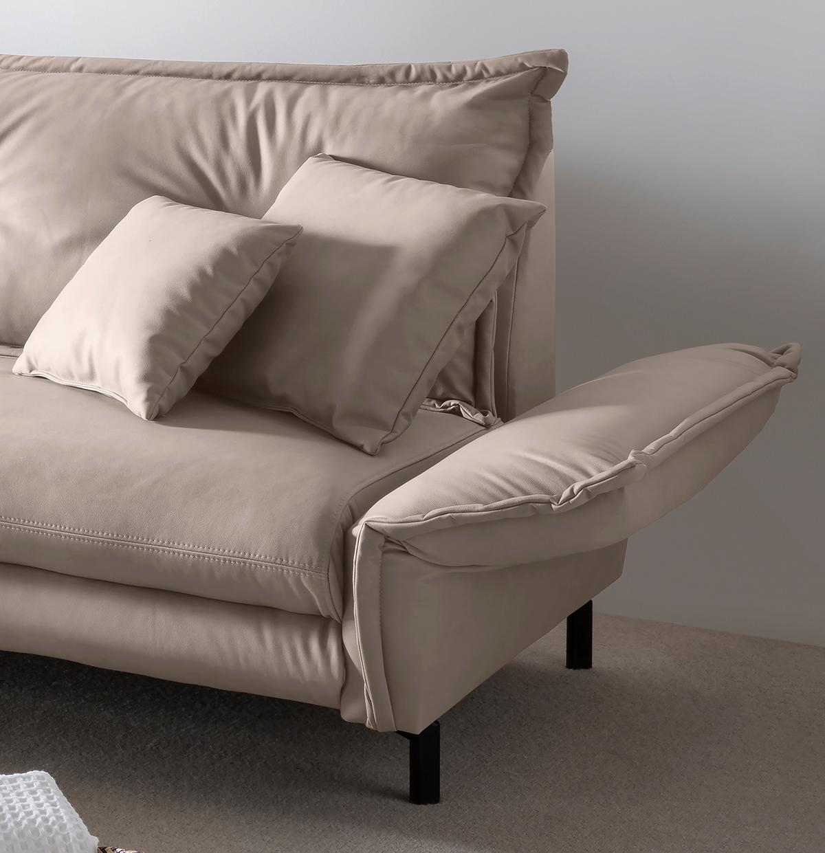 Ecksofa Lava Beige S: 180x255cm - Beige/Schwarz, MODERN, Textil (180/255cm) - Livetastic