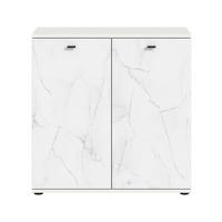 Kommode Stone Weiß B: 86 Cm - Schwarz/Weiß, Design, Holzwerkstoff (86/87/40cm) - MID.YOU