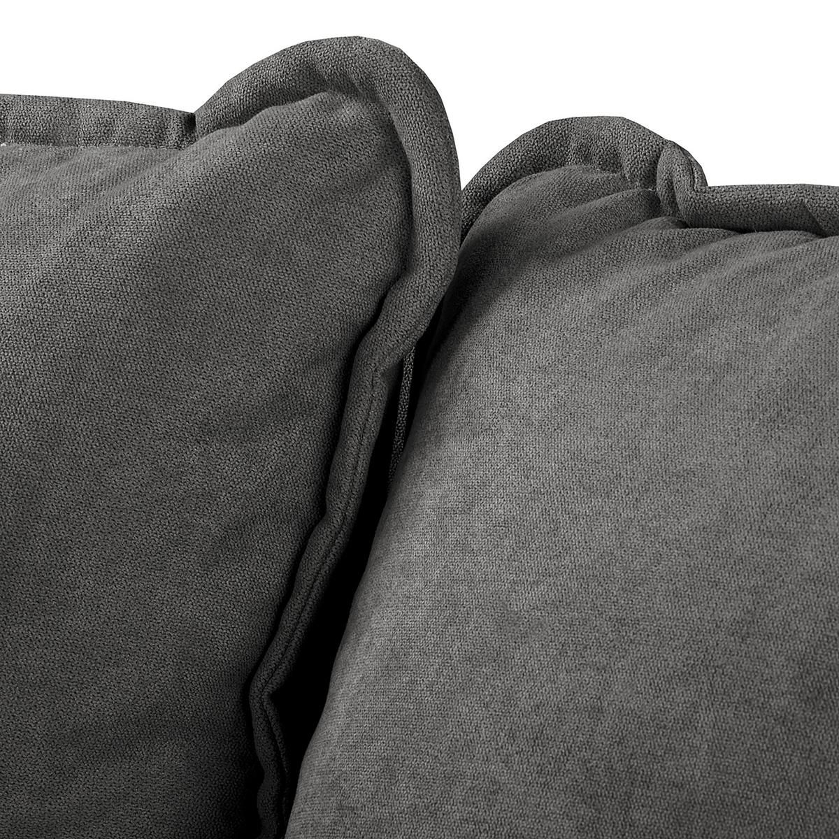 Ecksofa Beata Dunkelgrau S: 230x150 cm - Wengefarben/Dunkelgrau, Design, Textil (230/150cm) - Livetastic