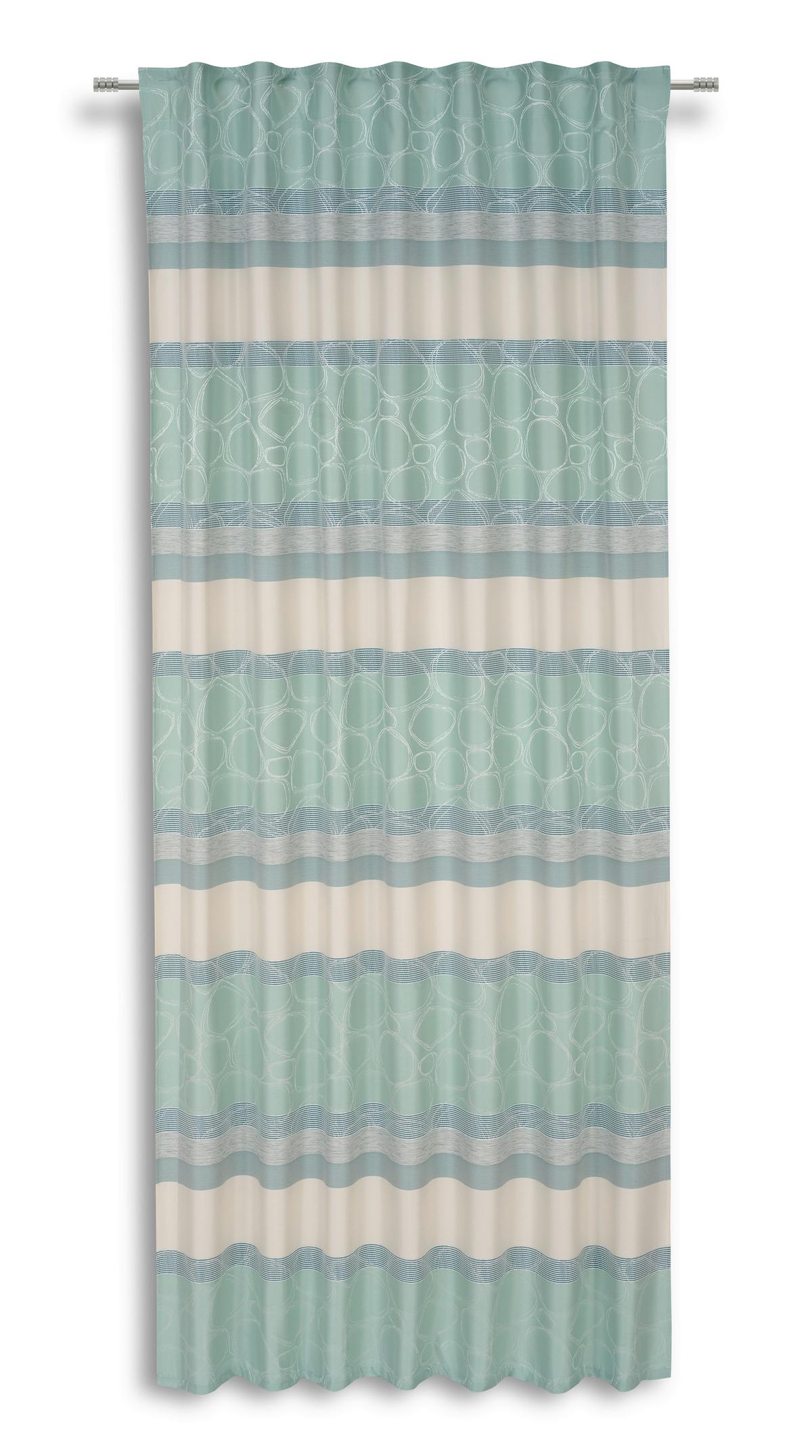 Vorhang mit Schlaufen und Band 140x245 cm Mintgrün - Mintgrün, MODERN, Textil (140/245cm) - Luca Bessoni