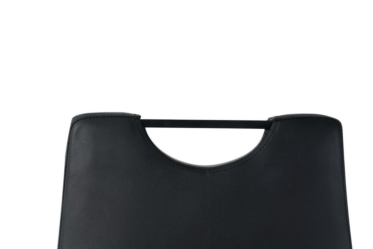 Stuhl-set Lederlook Schwarz, B: 42 Cm - Schwarz, Design, Kunststoff/Textil (42/98/56cm) - Livetastic