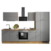 KÜCHENLEERBLOCK IP1200 - Schieferfarben/Eichefarben, Basics, Holzwerkstoff (310cm) - Impuls