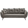 3-Sitzer-Sofa Baggio Graubraun B: 236 cm - Graubraun/Schwarz, MODERN, Textil (236/94/103cm) - Livetastic