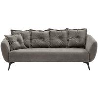 3-Sitzer-Sofa Baggio Graubraun B: 236 cm - Graubraun/Schwarz, MODERN, Textil (236/94/103cm) - Livetastic