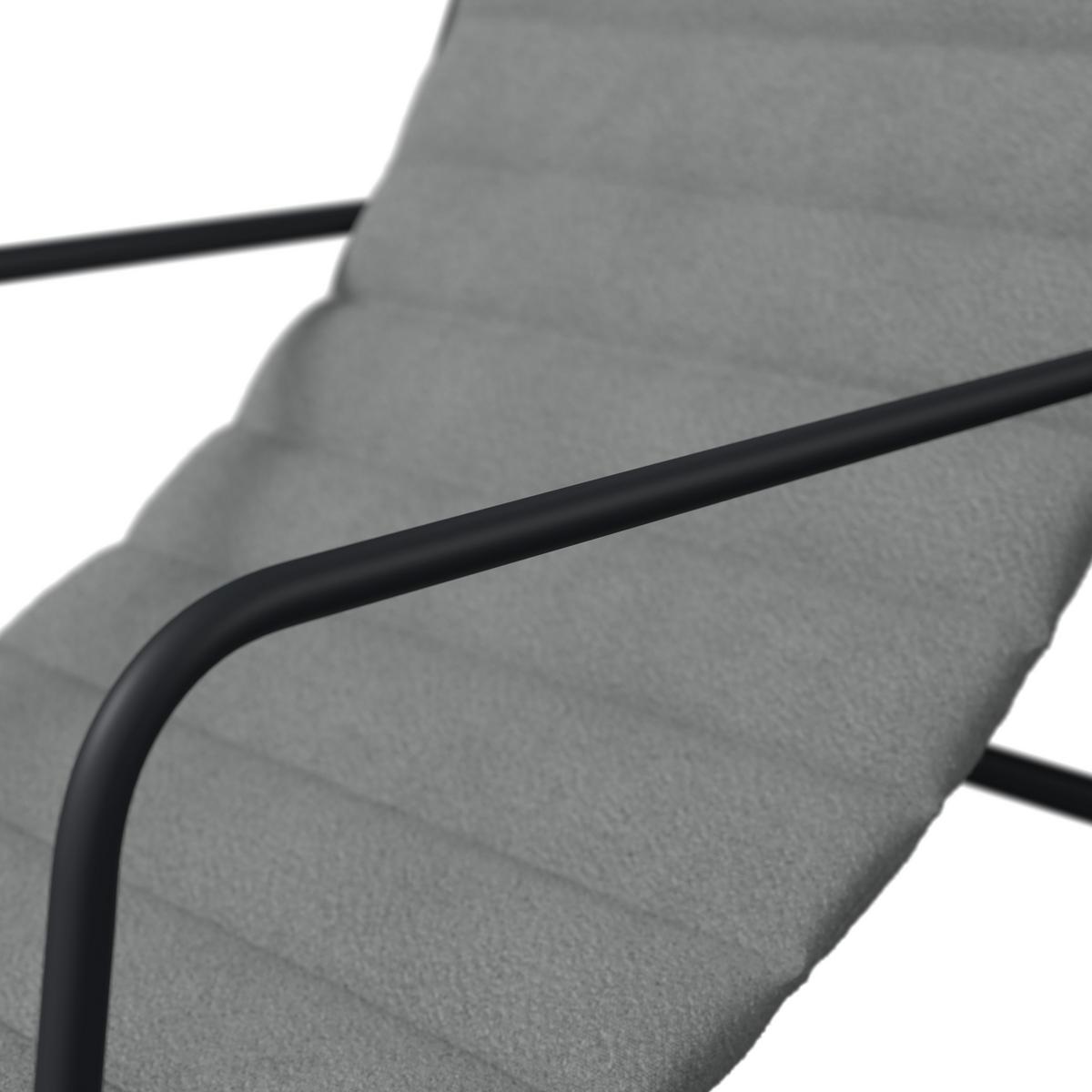 Balkonset Memphis - Anthrazit/Grau, MODERN, Textil/Metall (61/78.5/87.5cm) - Beldano