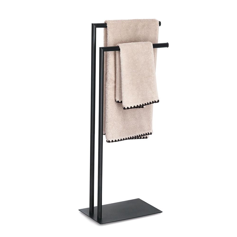 Handtuchhalter Schwarz B: 34 cm - Schwarz, Basics, Metall (34/20/82cm) - Zeller Present