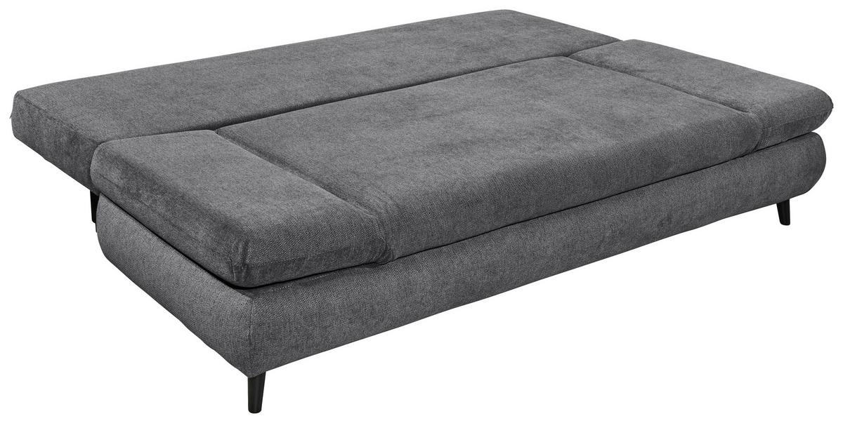 Schlafsofa Sunny 3dl Anthrazit B: 212 Cm - Anthrazit/Schwarz, KONVENTIONELL, Holzwerkstoff/Textil (212/88/101cm) - MID.YOU