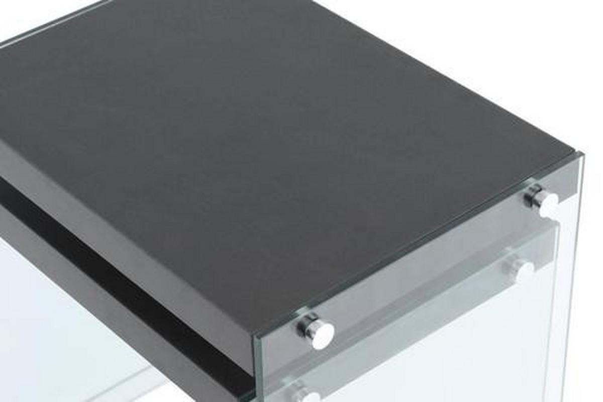 Beistelltisch 2er-set Elementary Schwarz - Klar/Schwarz, Basics, Glas/Holzwerkstoff - Kayoom