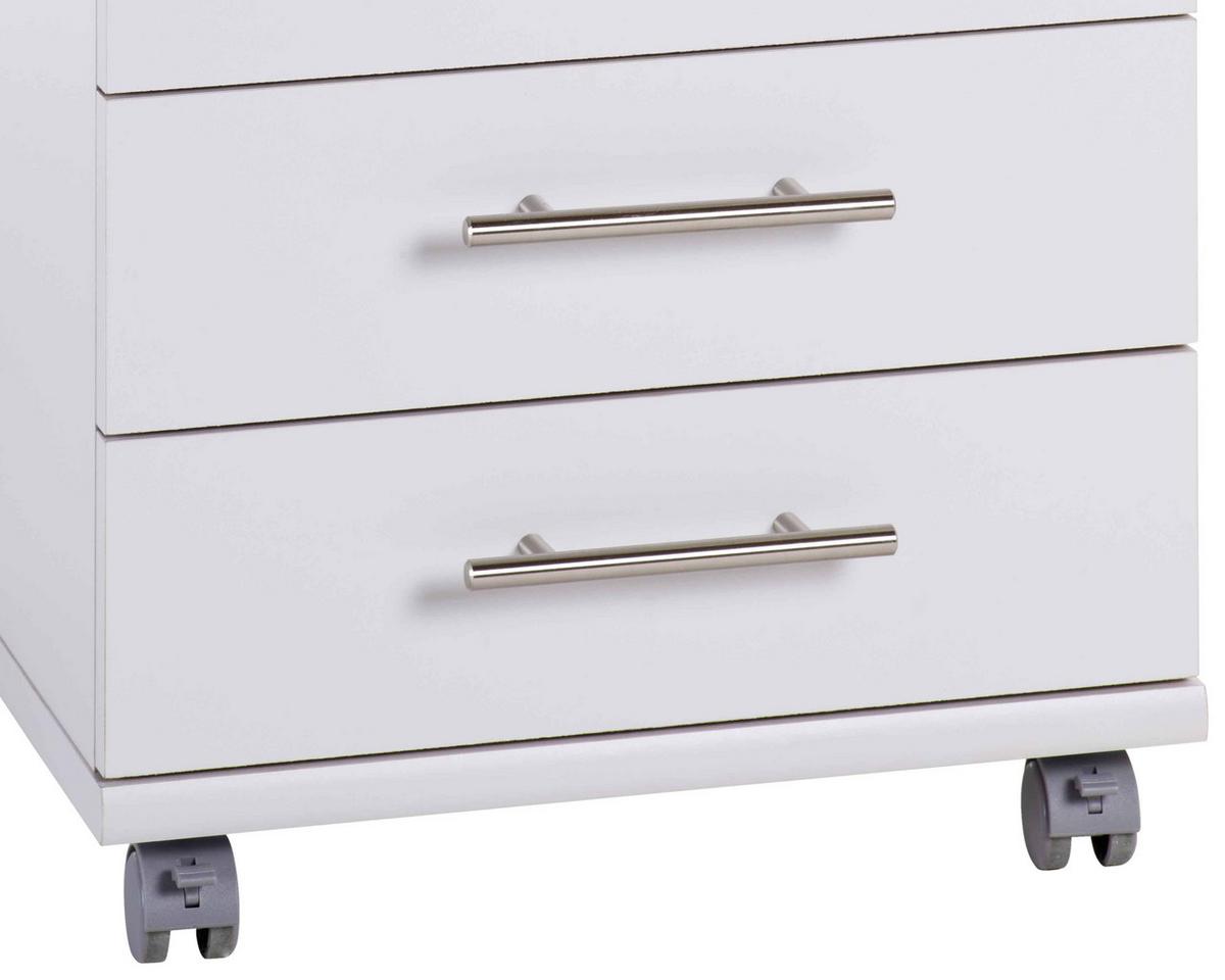 Rollcontainer Lichtgrau Serie 500 41,6x56,9x50 Cm - Hellgrau, Basics, Holzwerkstoff/Kunststoff (41,6/56,9/50cm) - MID.YOU