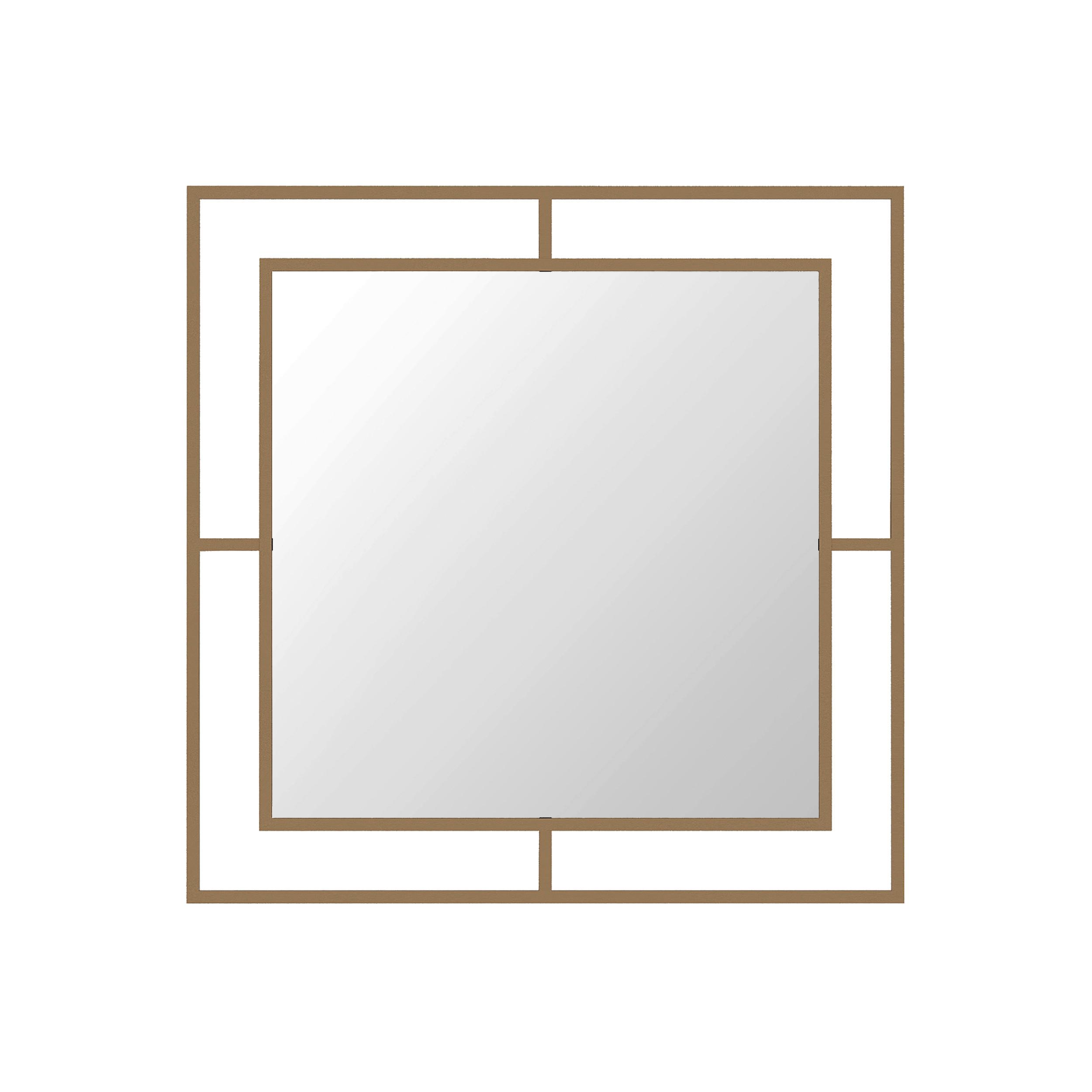 Wandspiegel Corner Mirror Goldfarben B: 58 Cm - Goldfarben, Design, Metall (58/58/2cm) - Livetastic