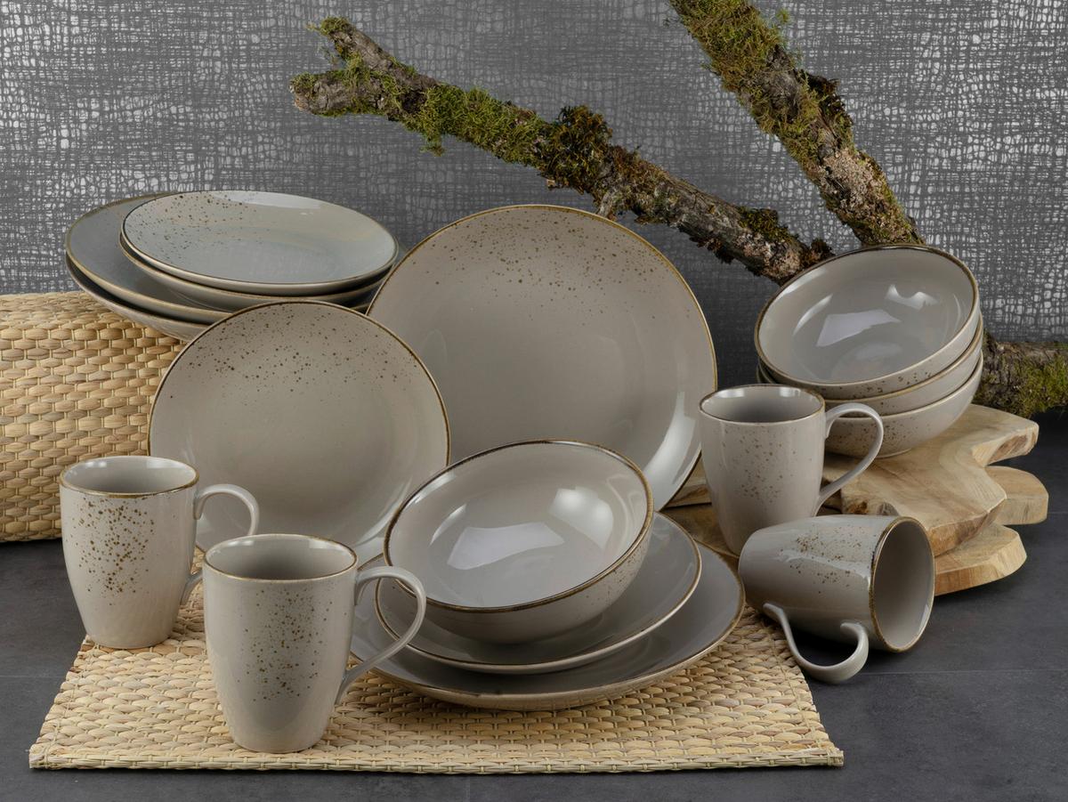 Suppentellerset 22046 Nature Collection - Grau, Trend, Keramik (22cm) - Creatable