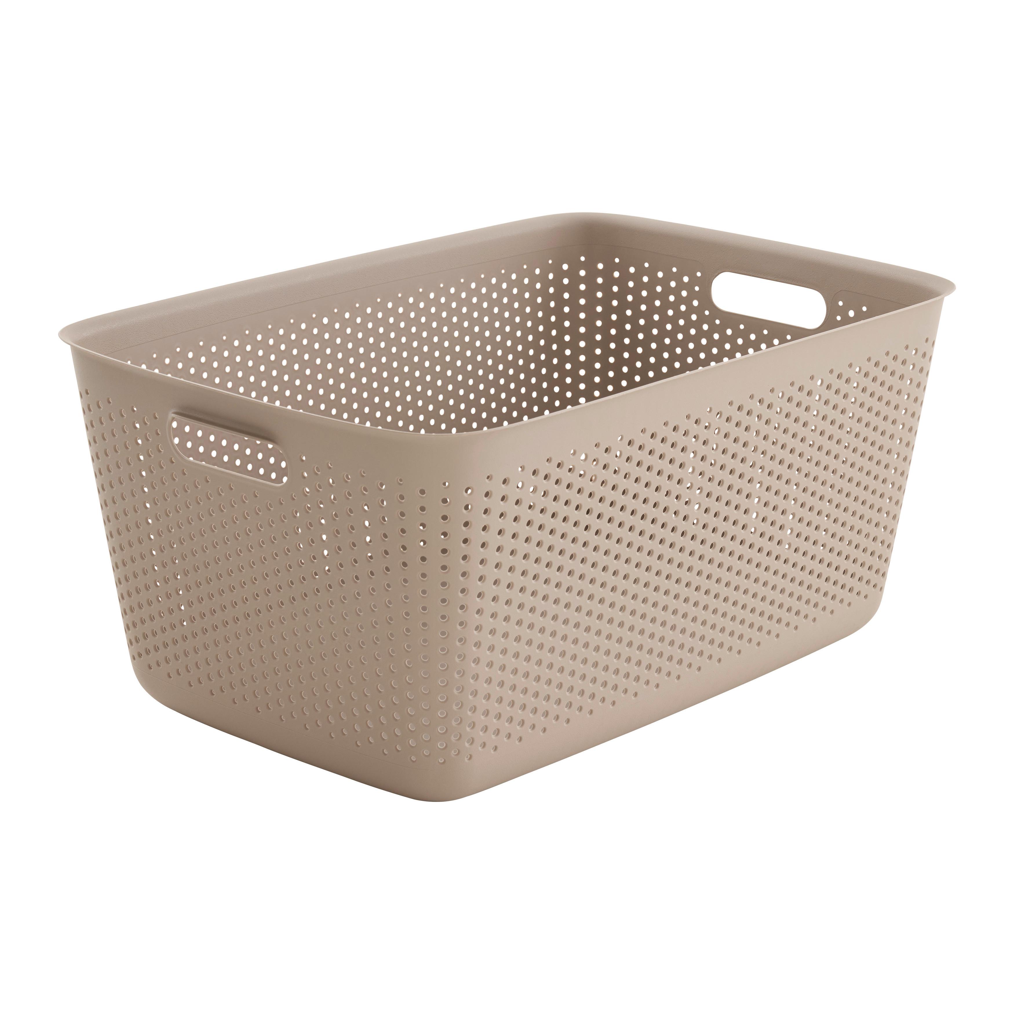 Koš na prádlo MAJA - CA. 45L - šedohnědá, Moderní, plast (58/39/26.5cm) - Mömax