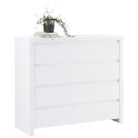 KOMODA LARIOS B -EXKLUSIV- - bílá/černá, Moderní, kompozitní dřevo/plast (105/91/40cm) - Mömax