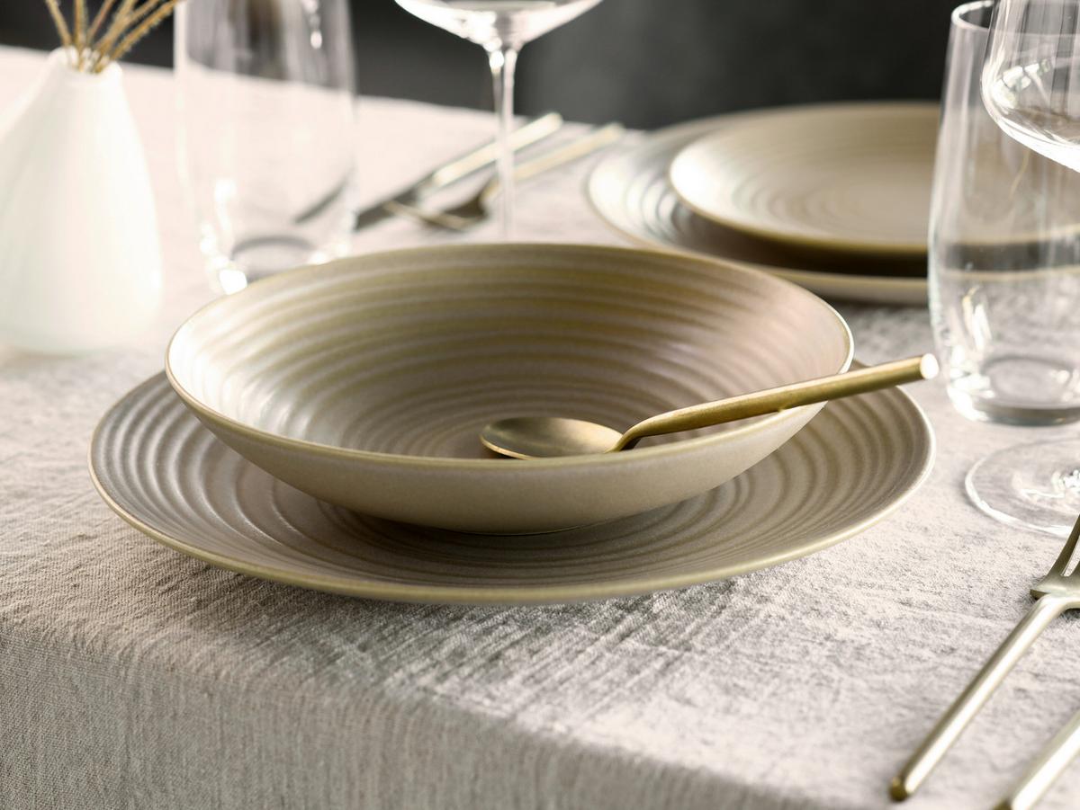 Kombinovaný servis 12- dielny, piesková - piesková, Basics, keramika - Creatable