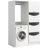 Hauswirtschaftsraum Free Weiß B: 116cm - Weiß, Basics, Holzwerkstoff (116/195/68cm) - MID.YOU