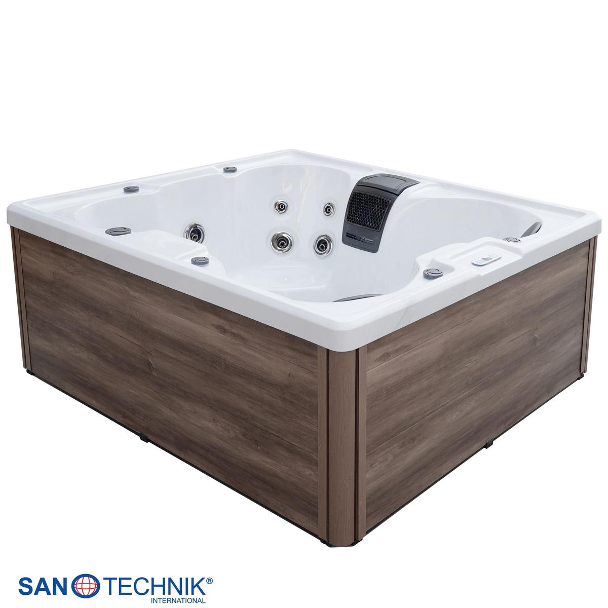 WHIRLPOOL Carole Grauweiß B: 210 cm - Grauweiß, KONVENTIONELL, Kunststoff (210/180/82cm) - Sanotechnik