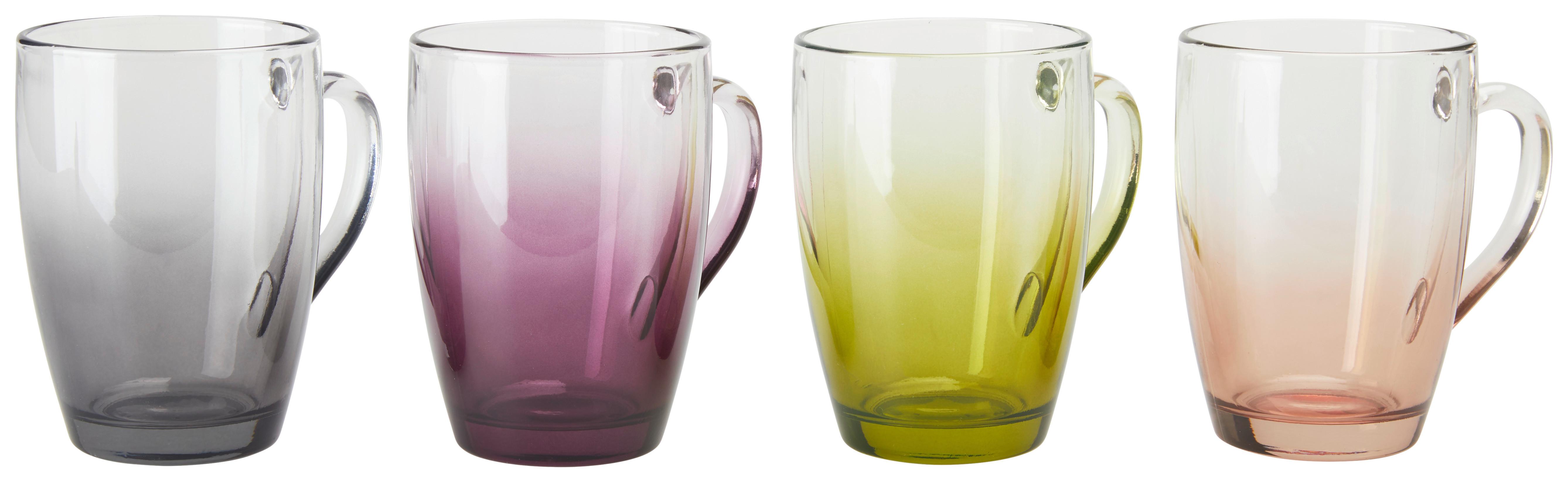 Teeglas Hitzebeständig Maude, Ca. 375 Ml - Lila/Orange, Glas (8,2/11,5cm) - Luca Bessoni