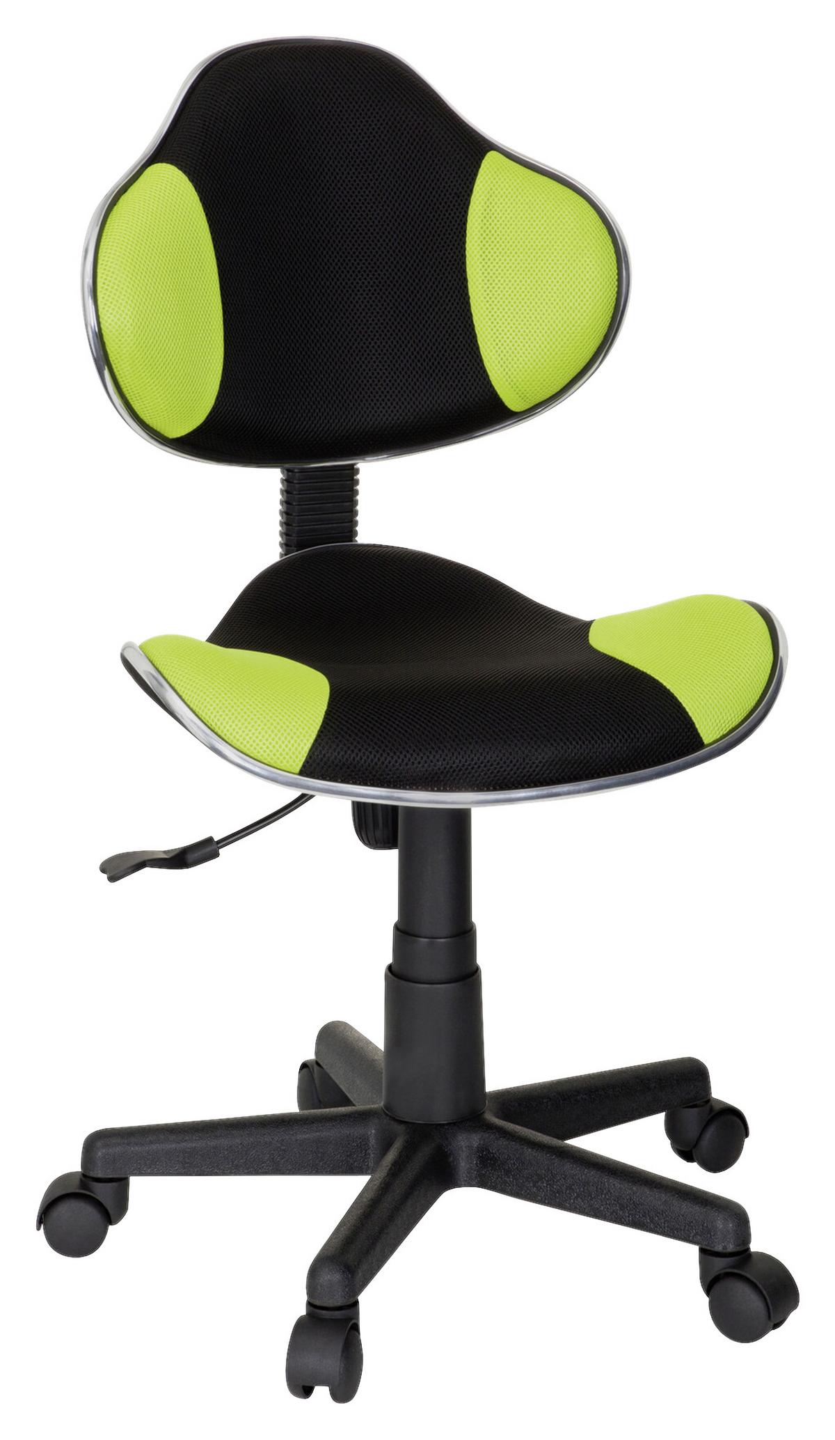 Jugenddrehstuhl Kiddy Gti 2 Grün/schwarz - Schwarz/Grün, Basics, Kunststoff (45/86-101/42cm) - MID.YOU