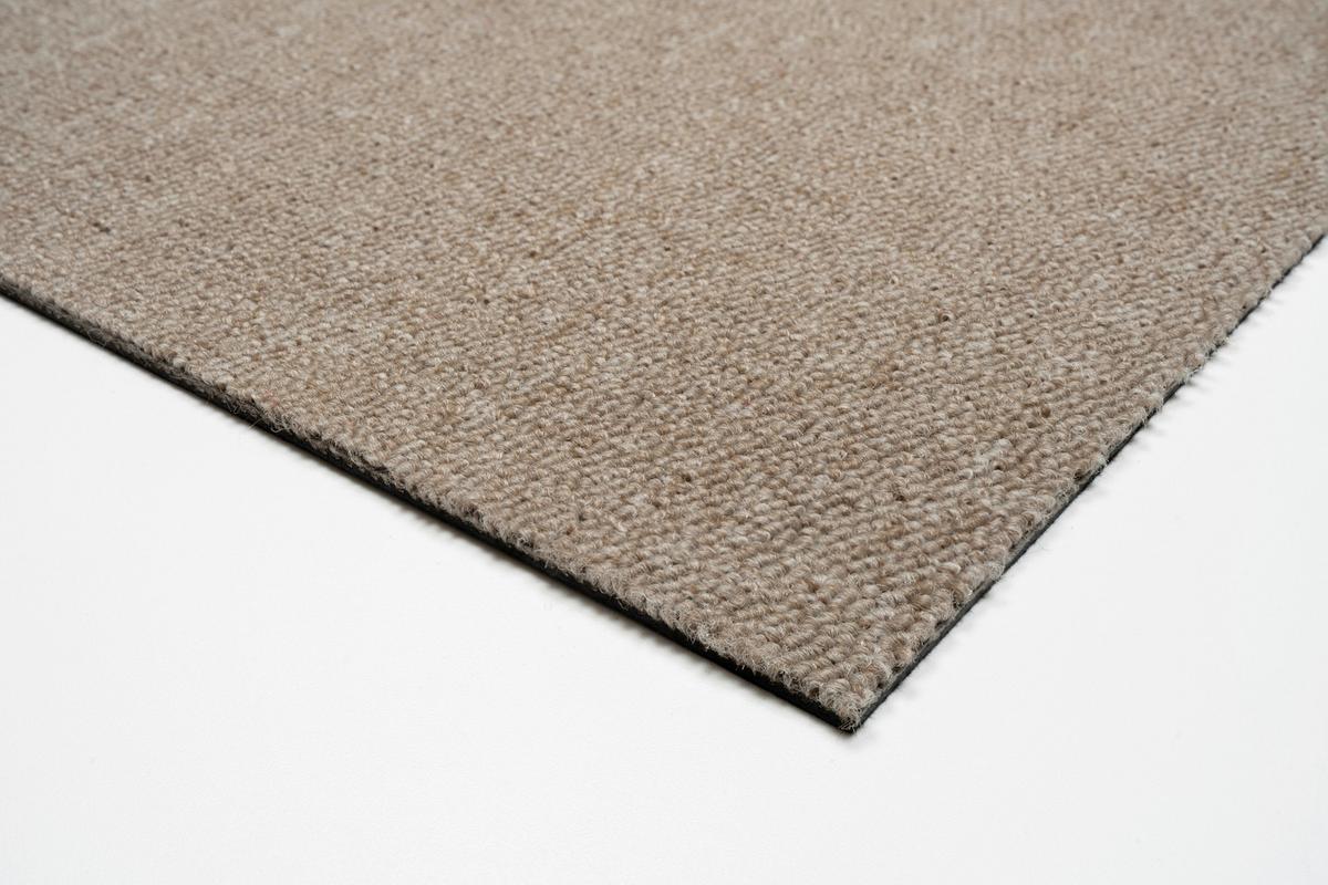 Teppichfliese Beige Astra 50x50 cm Florhöhe 3 mm - Cappuccino, Basics, Textil (50/50cm)