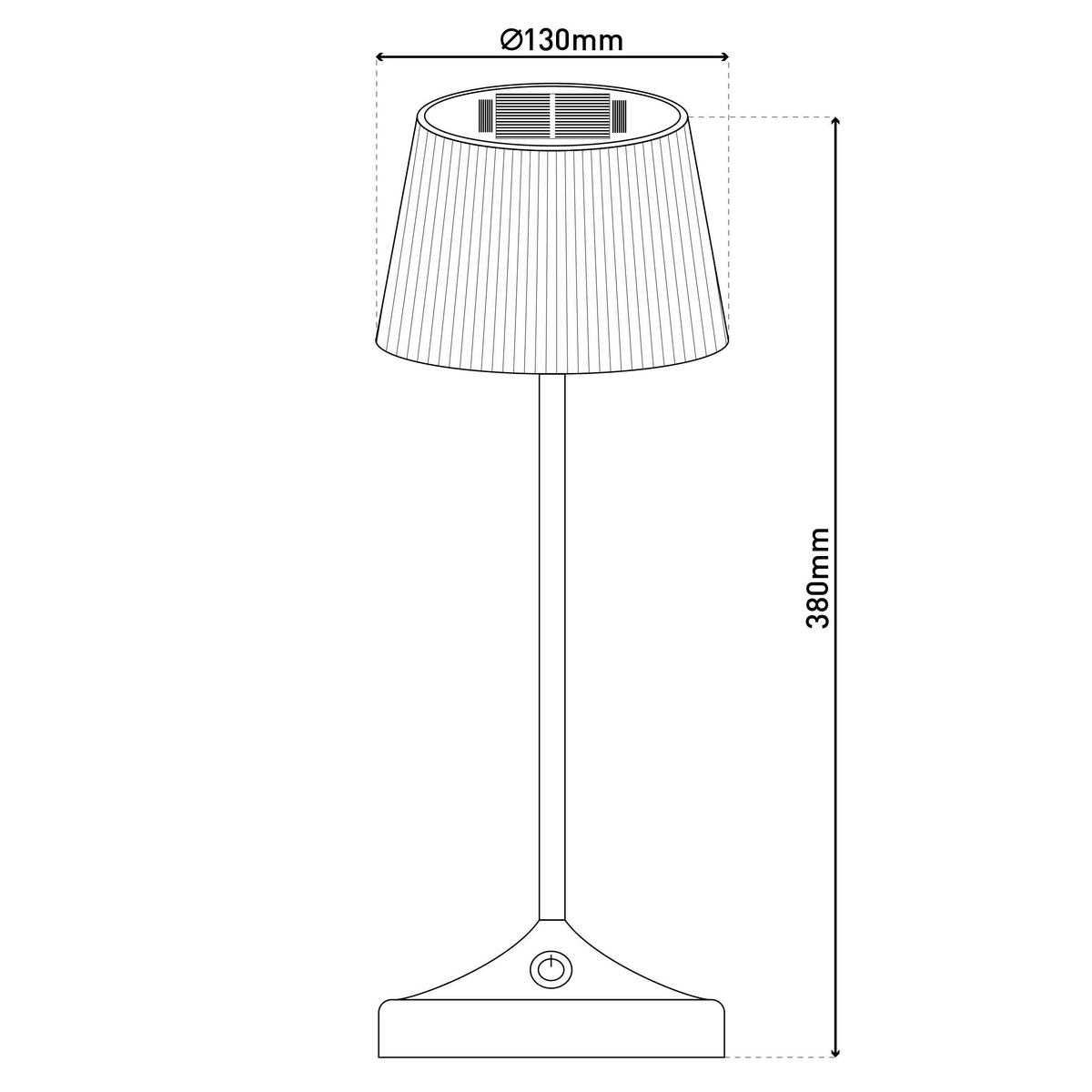 Solarleuchte 5310715 Emmi - Beige/Weiß, Trend, Kunststoff/Metall (13/38cm) - Näve