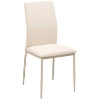 Vierfußstuhl Farina Webstoff Beige, B: 43 cm - Champagner/Beige, KONVENTIONELL, Textil/Metall (43/93/54cm) - MID.YOU