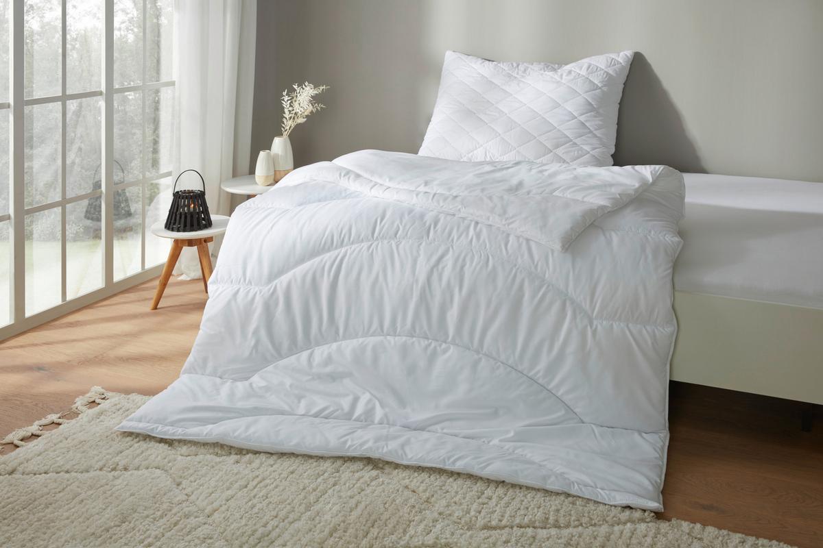 Polštář pod hlavu Vegan micro premium, 70/90cm - bílá, textil (70/90cm) - Nadana