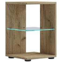 Odkládací stolek Elani š: 30 cm, dub medový - černá/medový dub, Moderní, kompozitní dřevo/plast (30/45/30cm) - MID.YOU