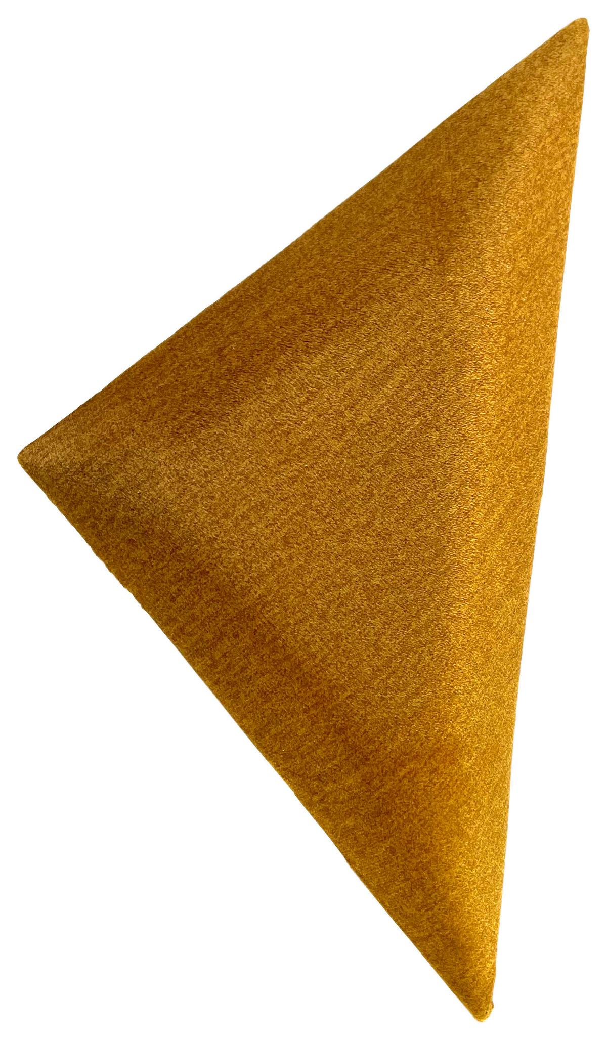 čalúnený panel 2ks, 30x30cm trojuholník, medová - medová, Basics, textil (29,5/29,5/4cm) - MID.YOU