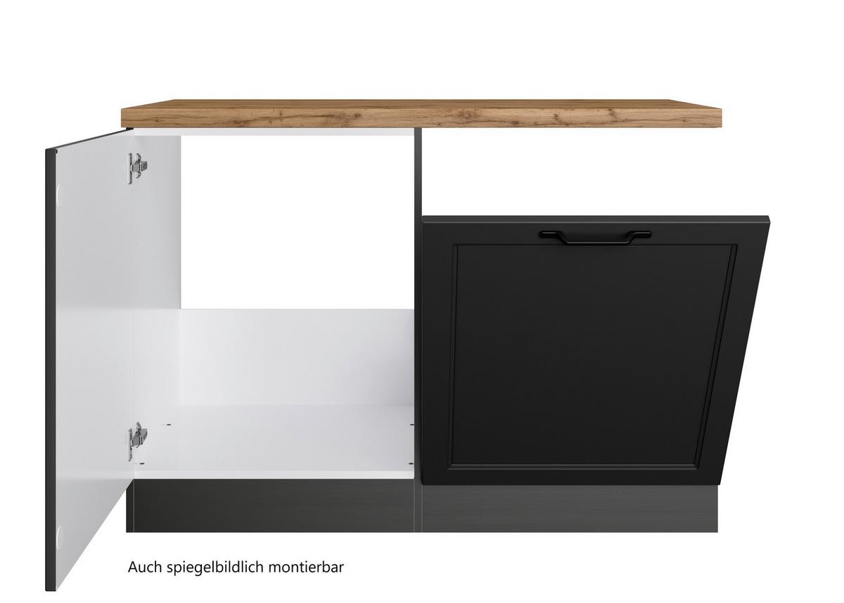 Spülenunterschrank Meran B: 120 Cm Grau/eiche Dekor - Eiche Wotan/Grau, LIFESTYLE, Holzwerkstoff (120/86/60cm) - Held