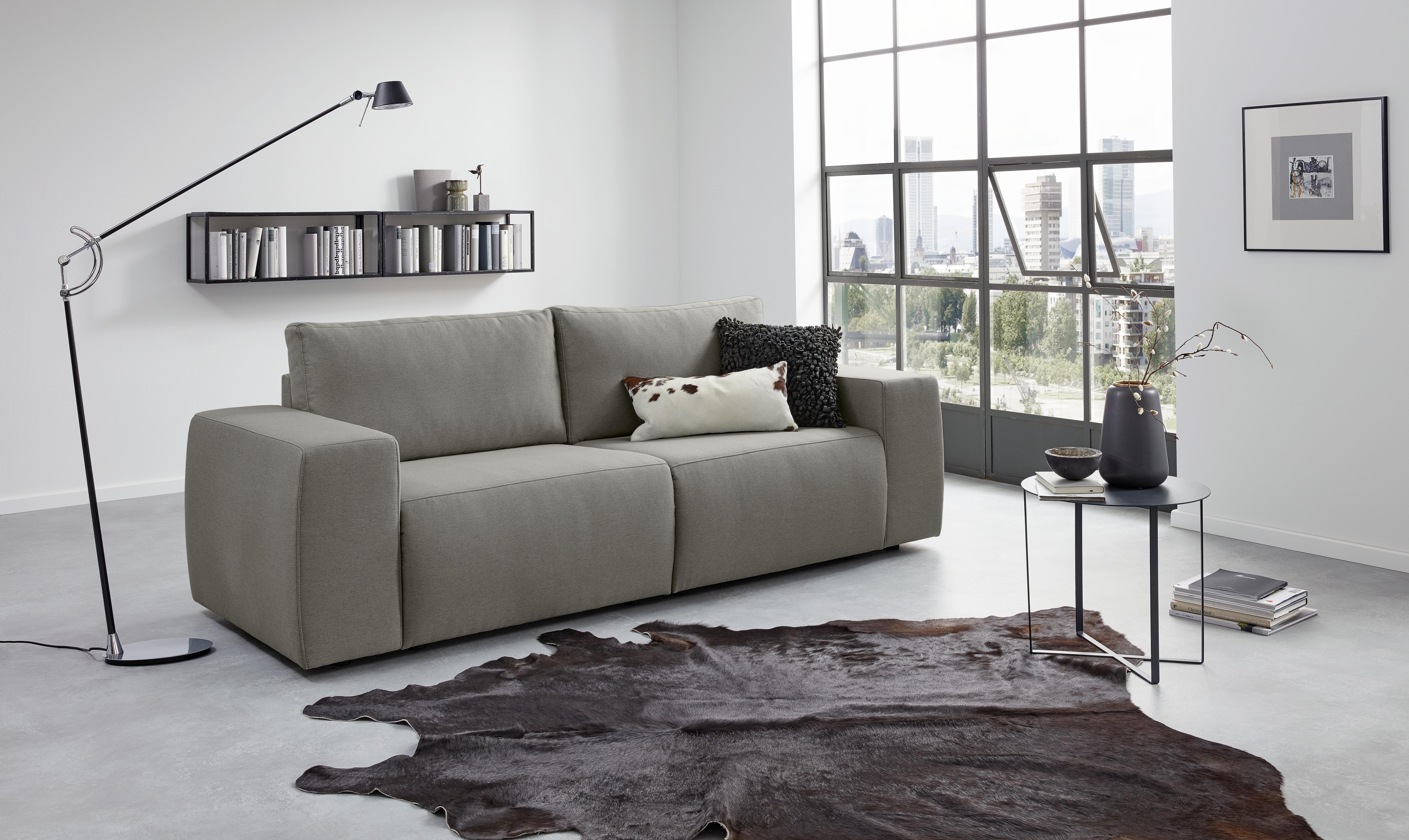 2-sitzer-sofa Looks Ii Grau - Schwarz/Grau, Design, Textil (242/87/89cm) - LOOKS by W.Joop
