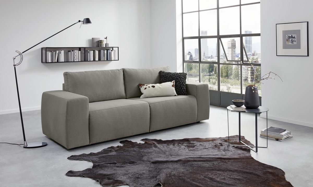2-Sitzer-Sofa Looks II Grau - Schwarz/Grau, Design, Textil (242/87/89cm) - LOOKS by W.Joop