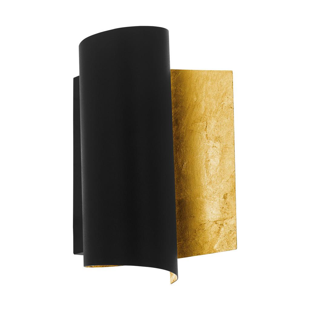 Wandleuchte Falicetto 1-Flammig Schwarz/Goldfarben