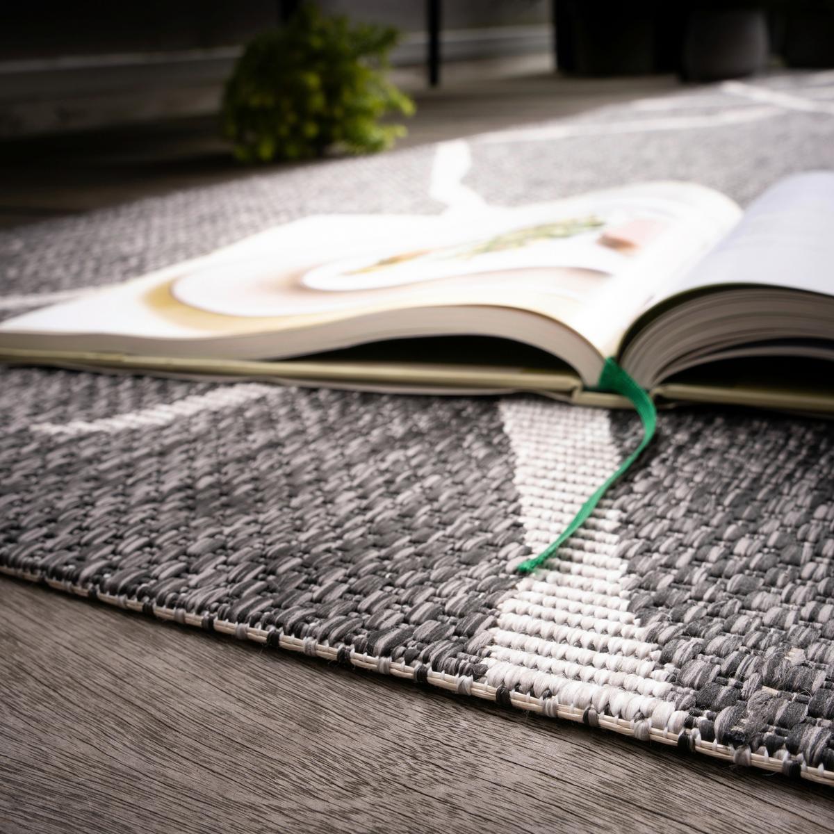 Flachwebteppich My Tallinn 540 - Grau, Design, Textil (200/290cm) - Obsession