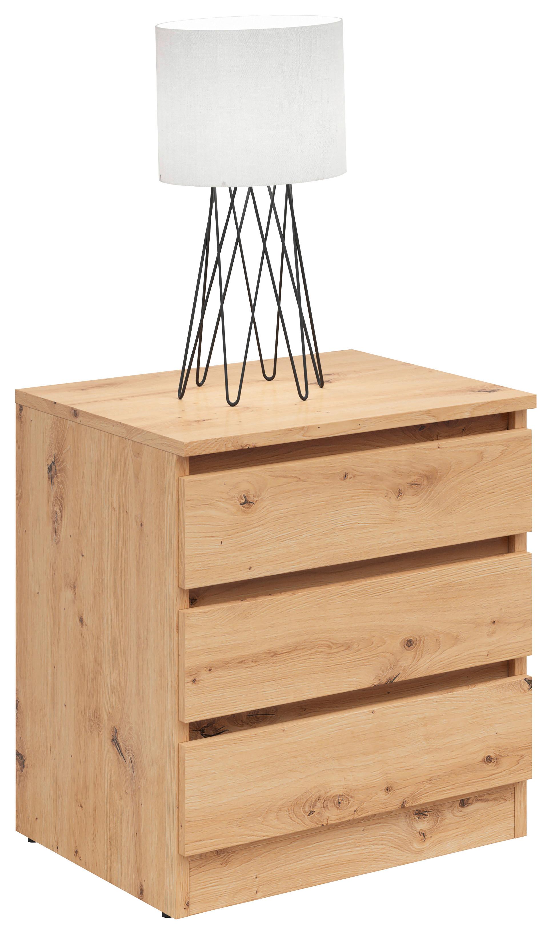 Nočný Stolík Saturn - dub artisan, Konvenčný, kompozitné drevo (45/52/42cm)