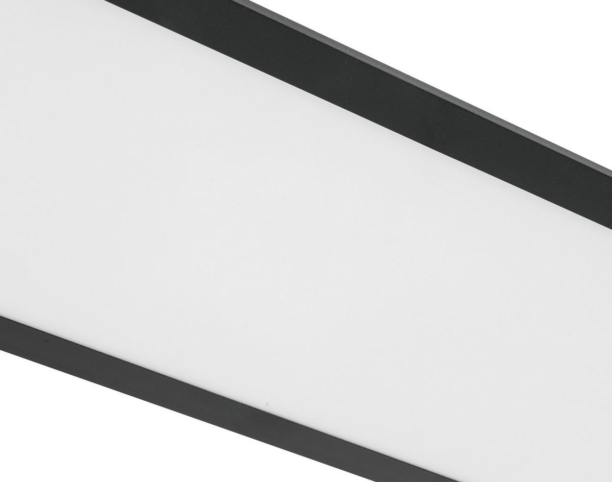 STROPNÉ LED SVIETIDLO JUO - čierna/biela, Modern, kov/plast (80/20/6,5cm) - Mömax