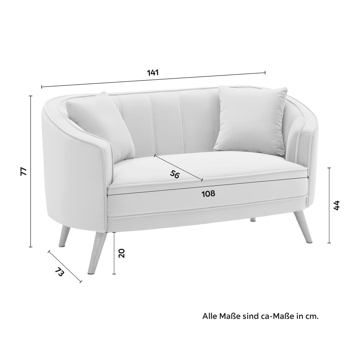 Pohovka HOPE béžová - přírodní barvy/šedobéžová, Moderní, dřevo/textil (141/77/73cm) - Bessagi Home