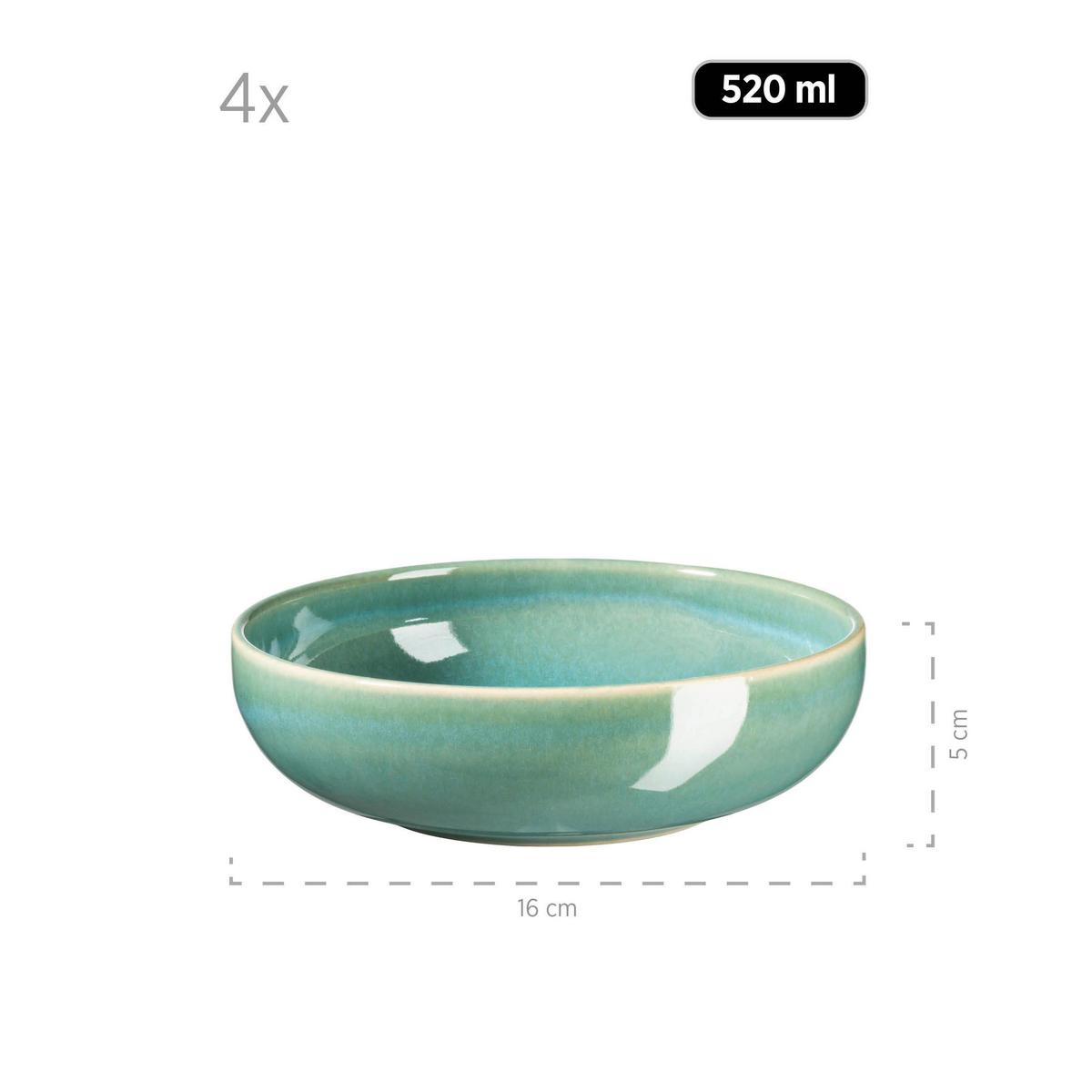 Schüsselset Elina Uno Rund D: 16-26 cm Hellgrün - Hellgrün, Basics, Keramik - Mäser