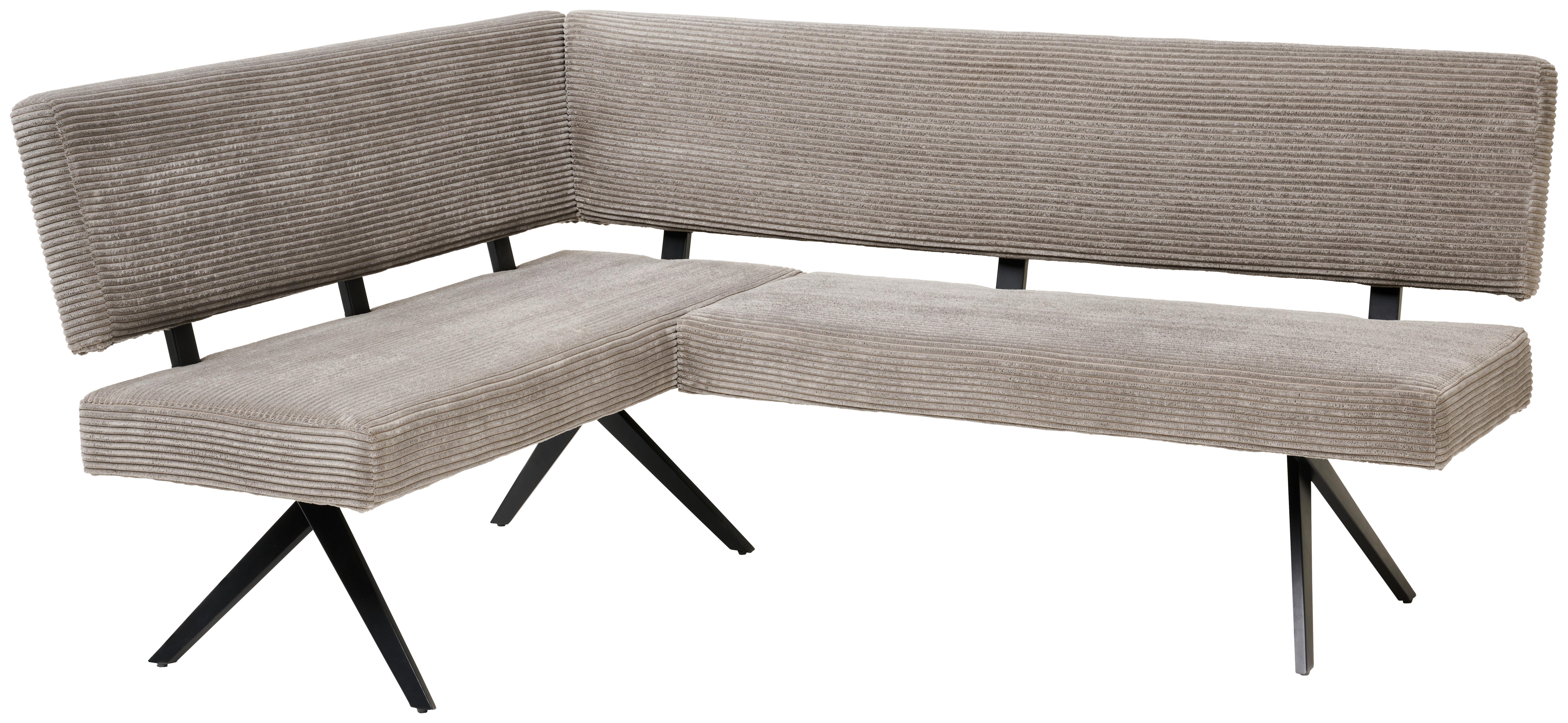 Eckbank Chios Cord dunkelgrau, S: 150x190 cm
