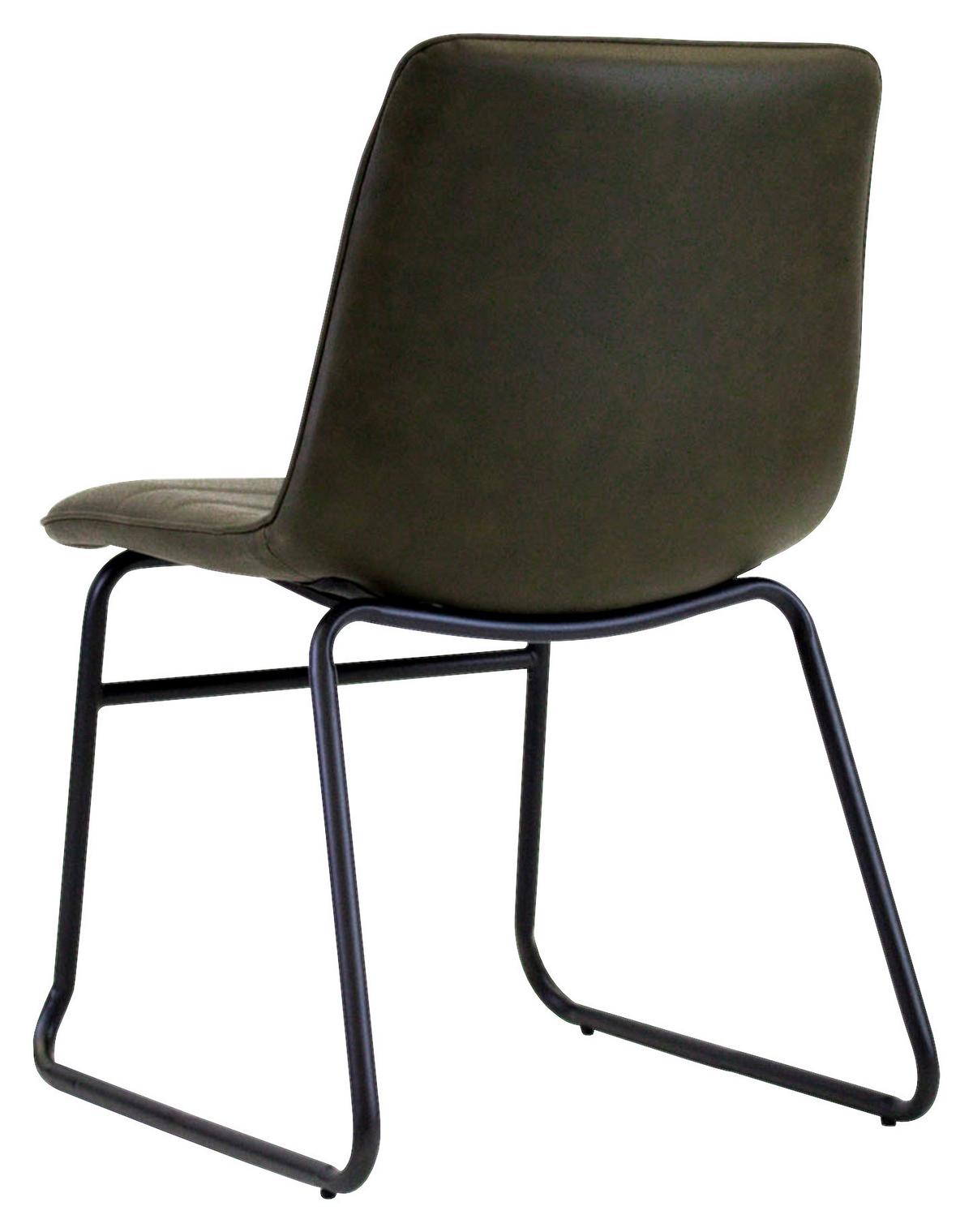 Stuhl Milan Dunkelgrün, B: 48 cm - Dunkelgrün, KONVENTIONELL, Kunststoff/Textil (48/77/56cm) - MID.YOU