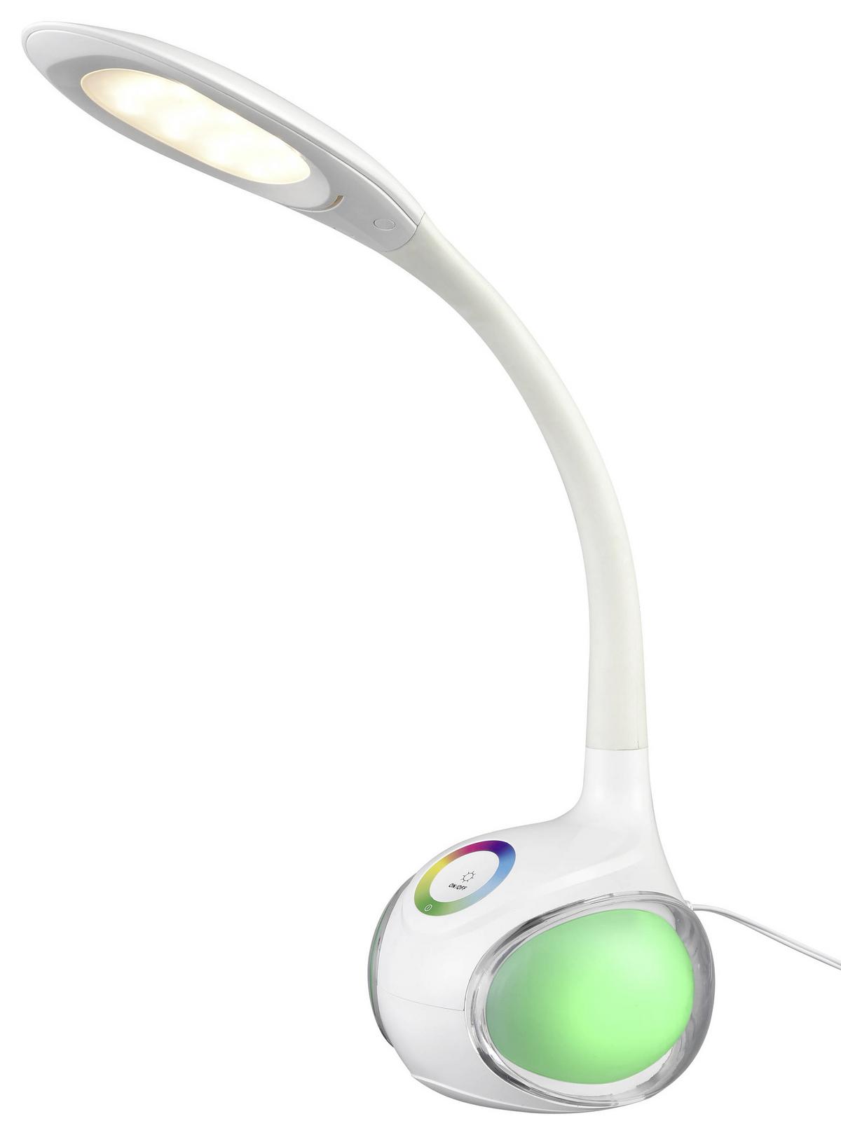 Lampa LED na psací stůl Nihat V:51cm, 5 Watt - bílá, plast (13,5/53cm) - Mömax