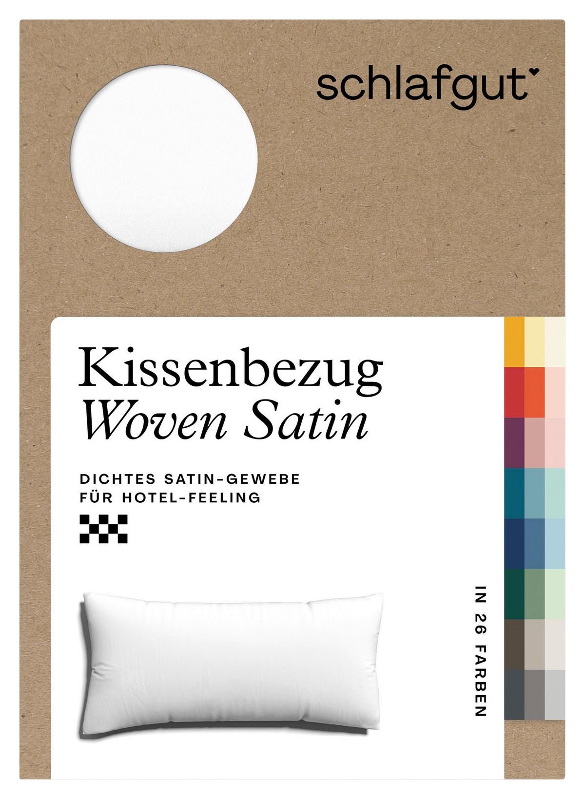 Kopfpolsterbezug Woven Satin - Weiß, Basics, Textil (40/80cm) - Schlafgut
