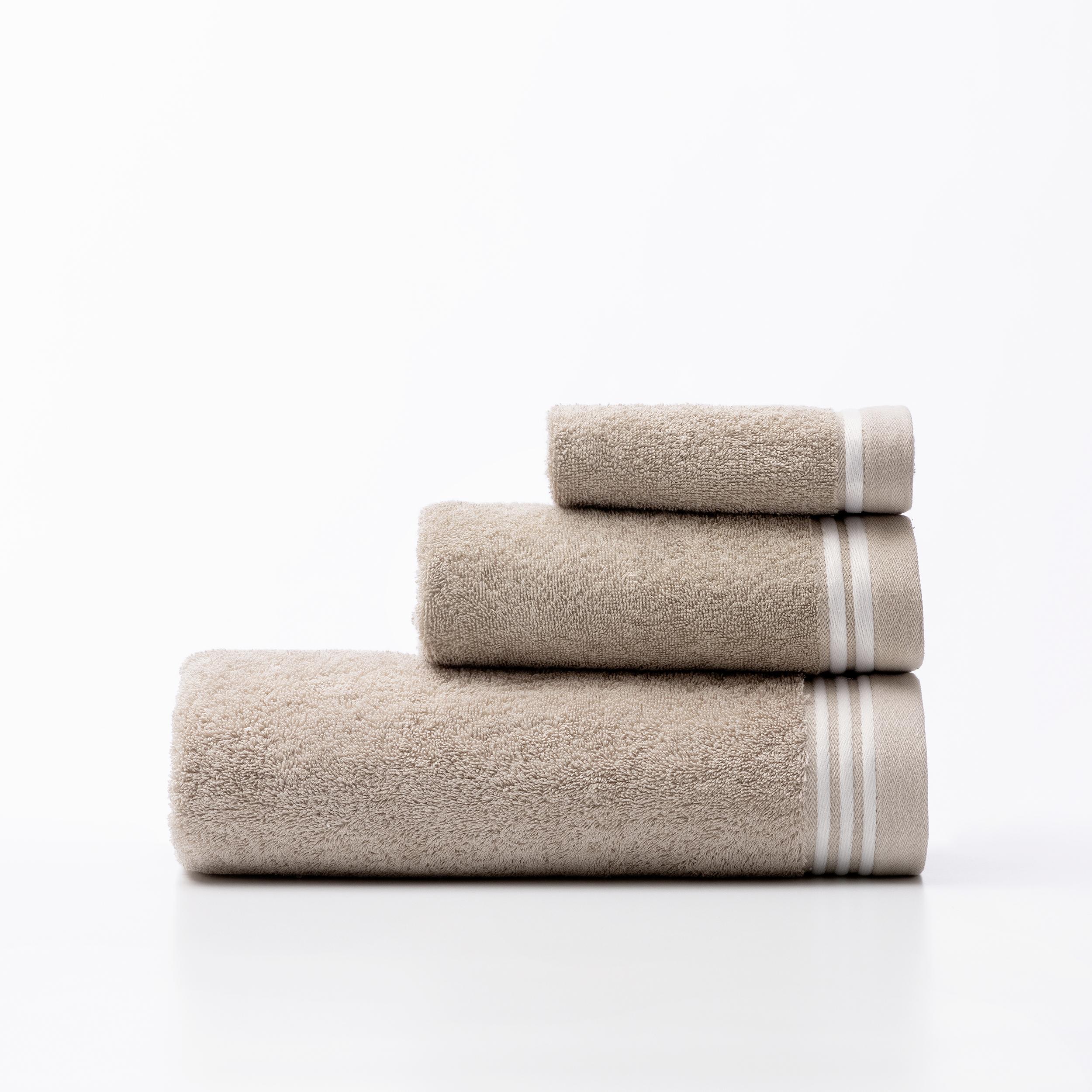Badetücher Benetton Frottier 450 g/m2 Beige 3er-Pack - Beige, Basics, Textil - Benetton